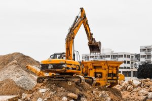 Modern bouwen met innovatieve technologie en duurzame materialen op bouwplaats